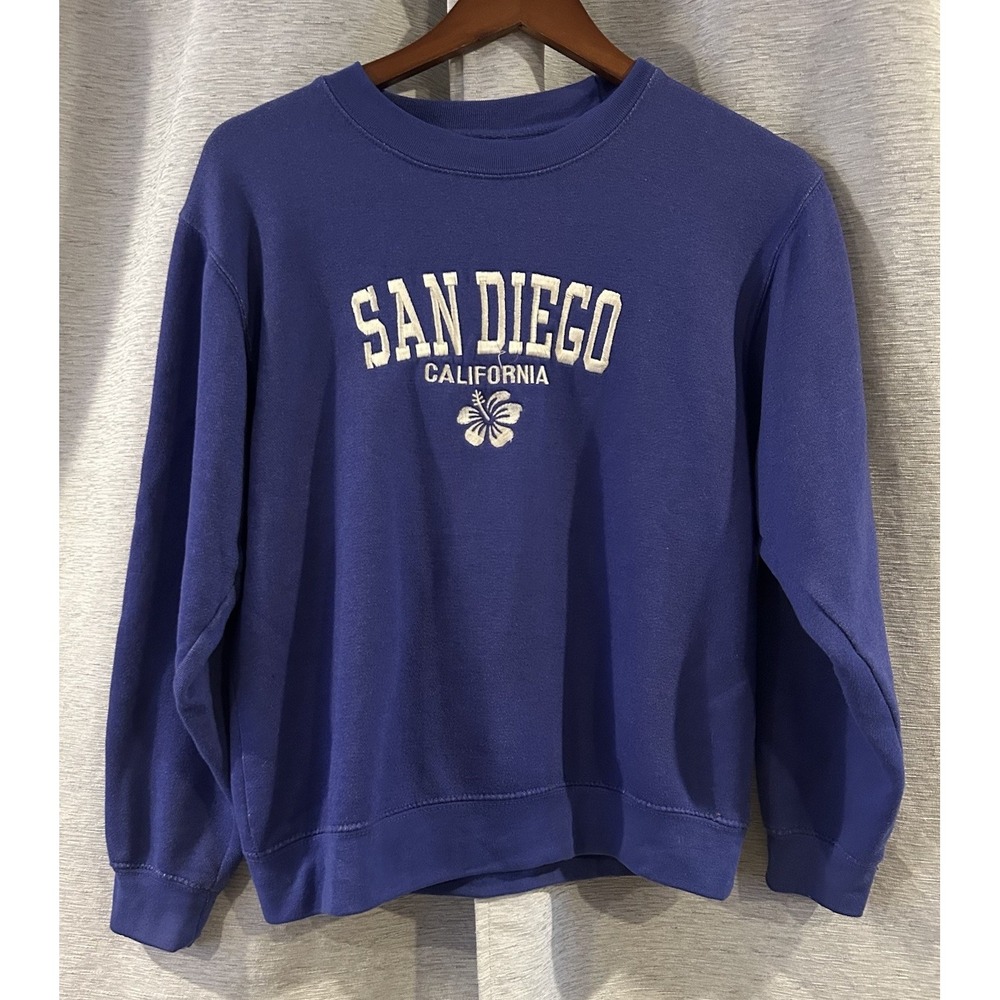 Vintage 90s San Diego California Purple‎ Sweater Kids Size XL